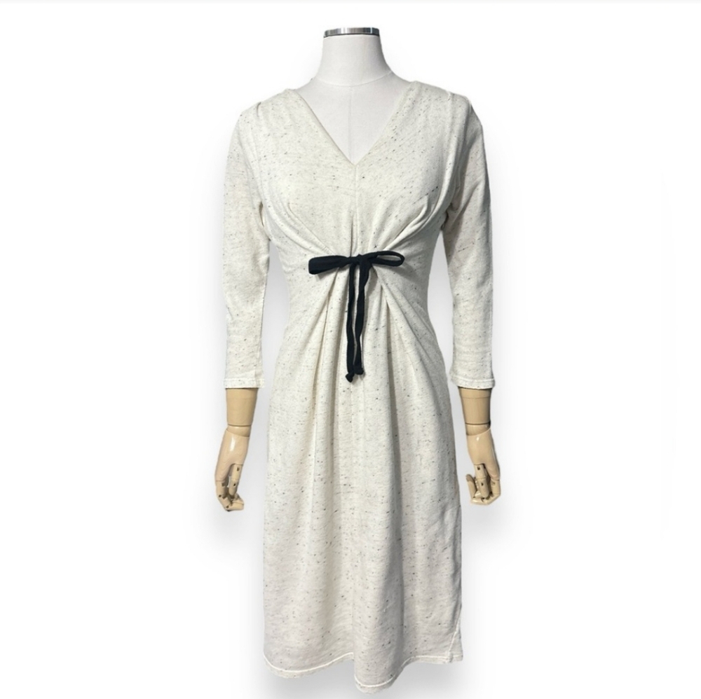 ENVIE DE FRAISE Ivory & Black Marled Specked Maternity Dress - Picture 9 of 9
